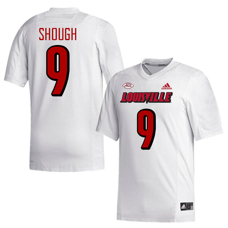 Men #9 Tyler Shough Louisville Cardinals College Football Jerseys Stitched-White